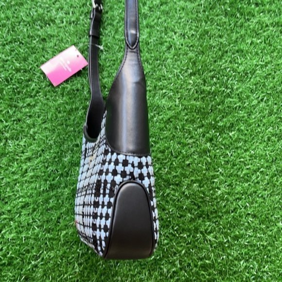 Kate Spade Crossbody Tweed Fabric Blue Multi - Picture 3 of 16